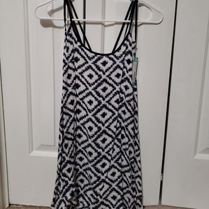 Papermoon Navy & White Ikat XL Strappy tank
